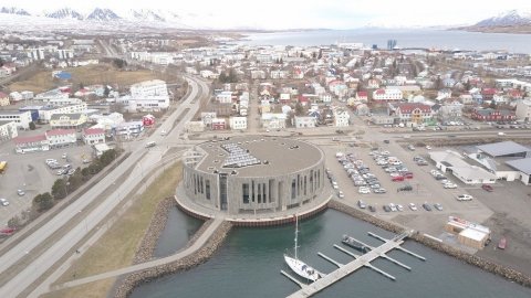 Ráðstefnustaðurinn úr lofti. Mynd: Hlynur Gauti Sigurðsson.