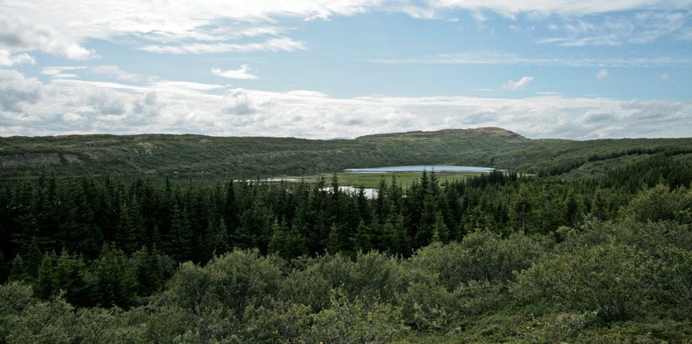 Við Hreðavatn.