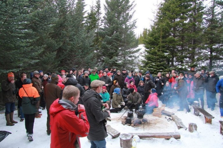 Í lok fyrri dags Fagráðstefnu 2015 var farið í fólkvanginn í Einkunnum á Mýrum, steinsnar frá Borgarnesi.