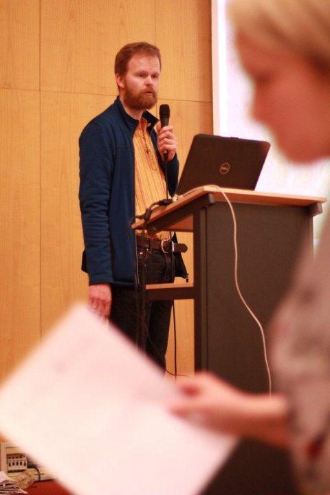 Bergsveinn Þórsson og ónefndur fundarmaður á Fagráðstefnu.